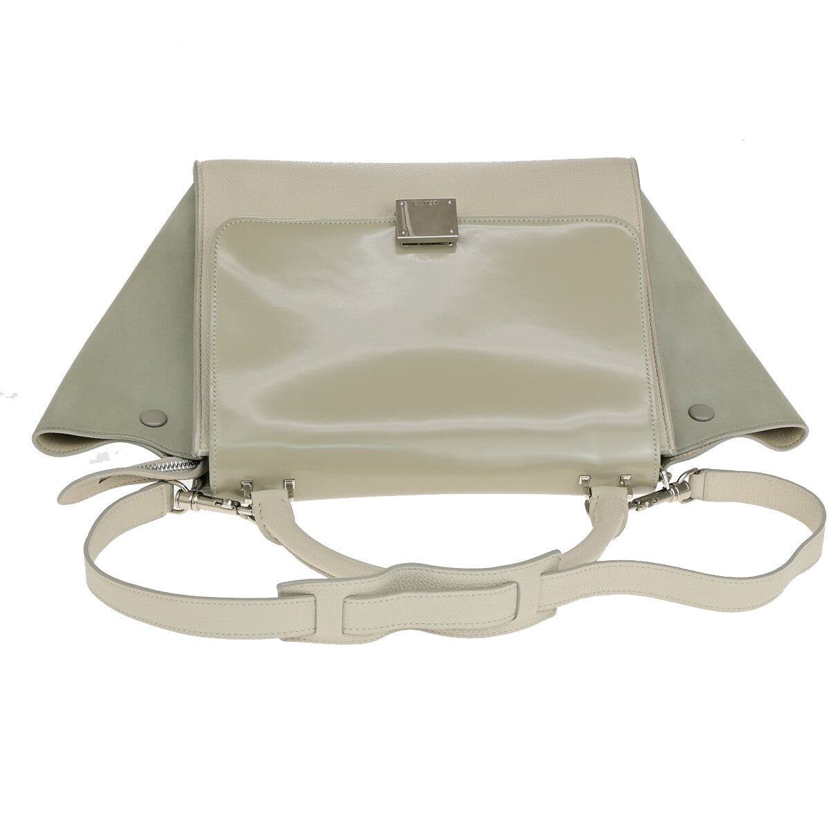 Celine Trapeze Bag Leather, BEIGE, LEATHER, Handbag