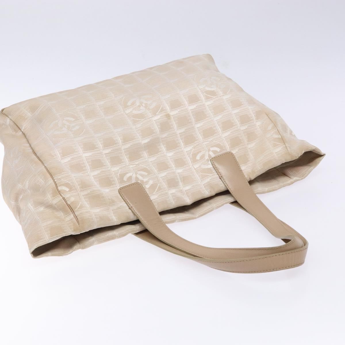 Chanel Travel Line Tote Nylon, BEIGE, NYLON, Travel bag