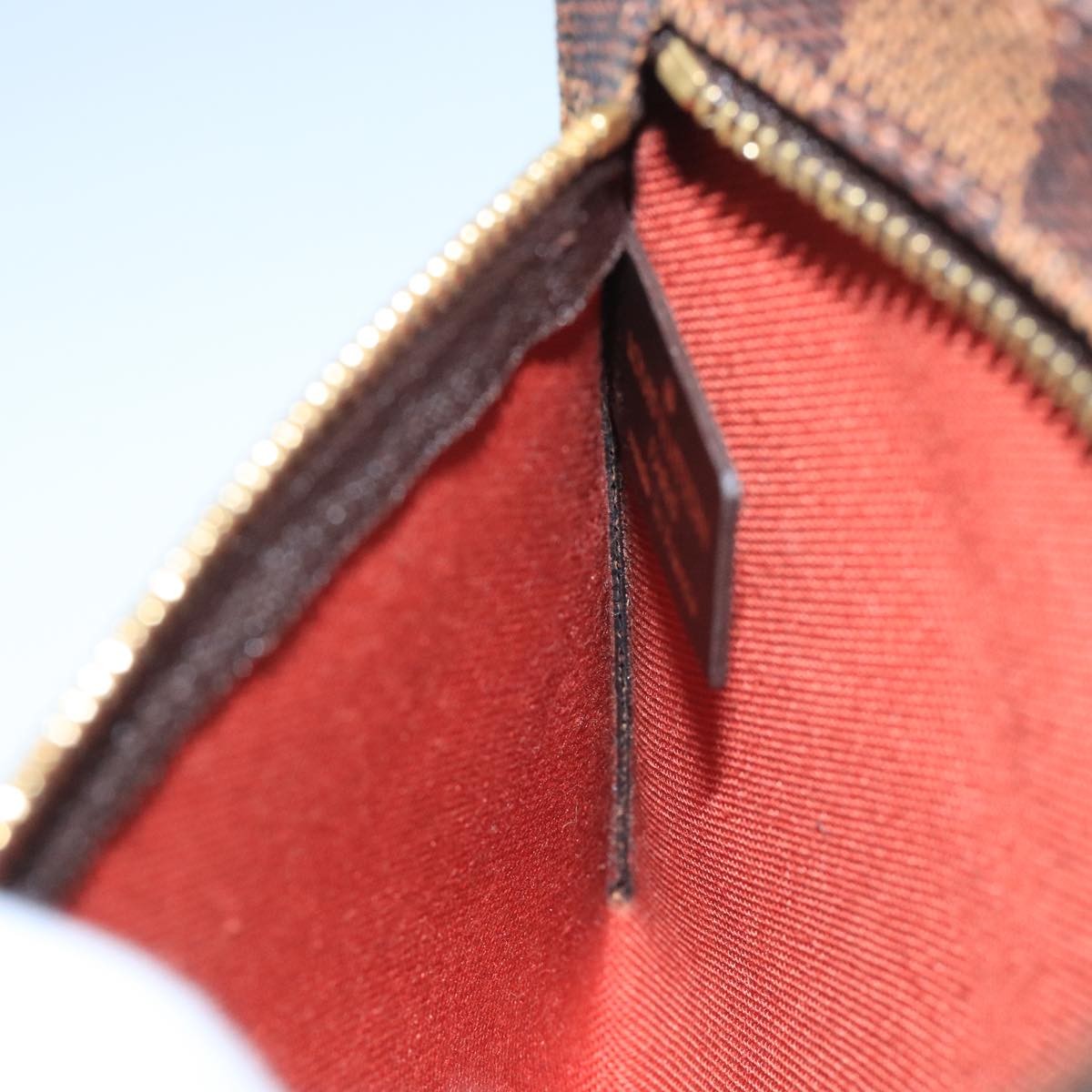 Louis Vuitton Clifton Pouch Damier, Brown, Canvas, Clutch