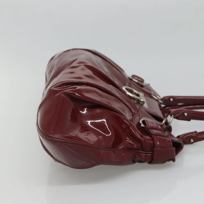Salvatore Ferragamo Marisa Satchel Patent leather, BURGUNDY, PATENT_LEATHER, Tote bag
