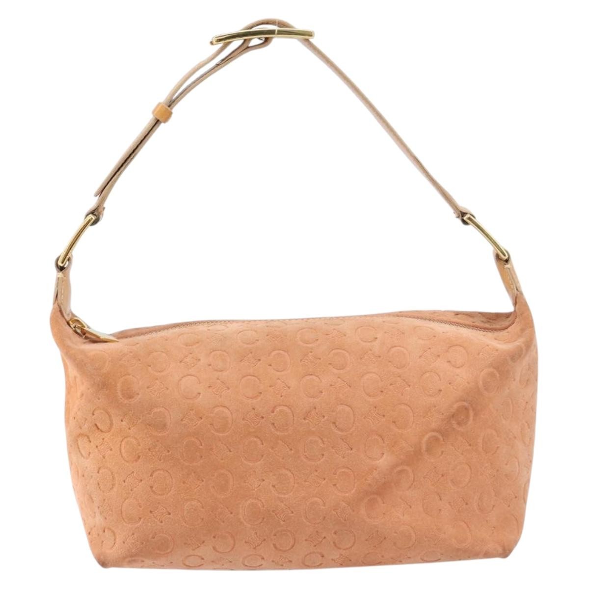 Celine C Macadam Shoulder bag Suede, ORANGE, SUEDE, Shoulder bag