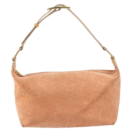Celine C Macadam Shoulder bag Suede, ORANGE, SUEDE, Shoulder bag