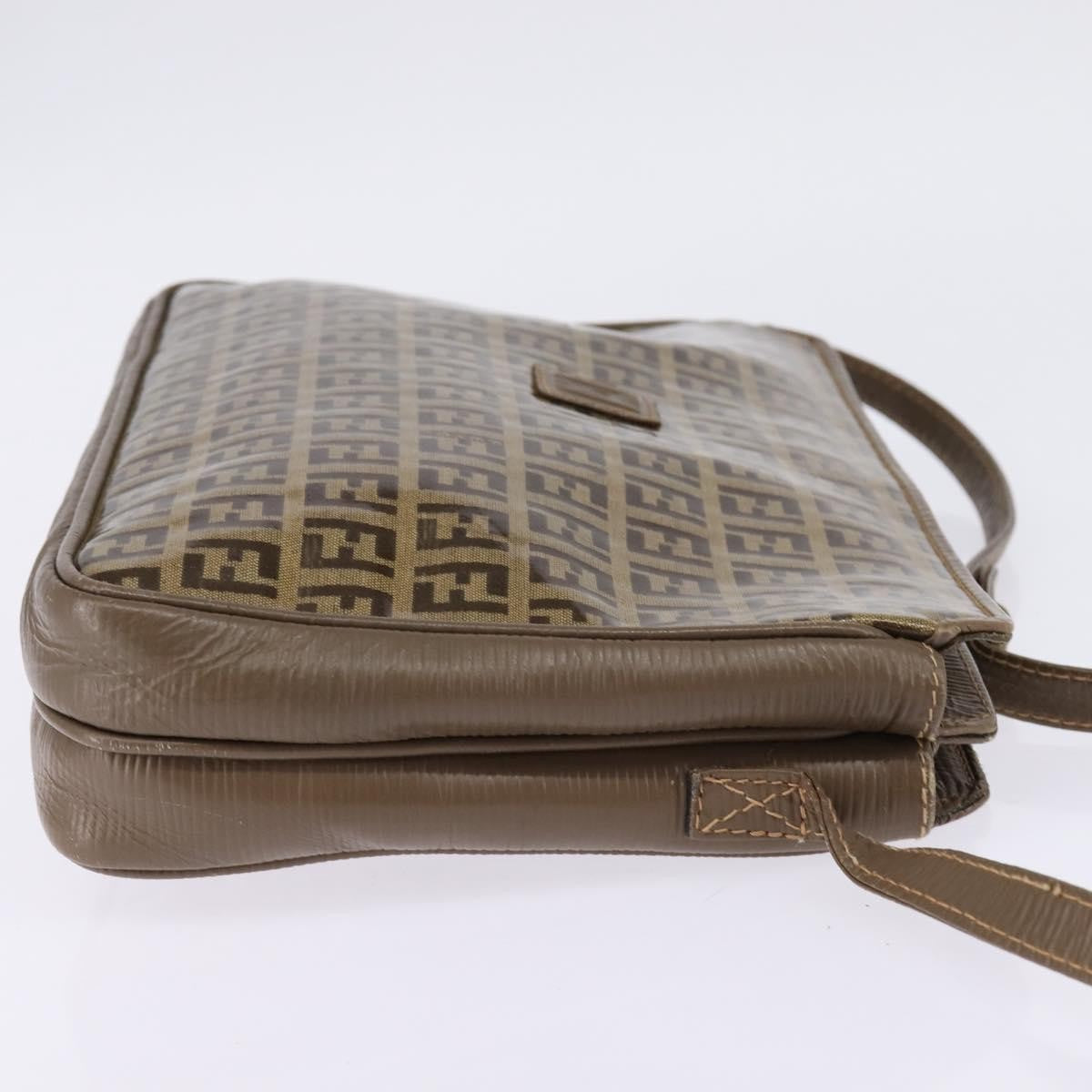 Fendi Vintage Zip Crossbody Bag Zucchino Canvas, BEIGE, CANVAS, Shoulder bag