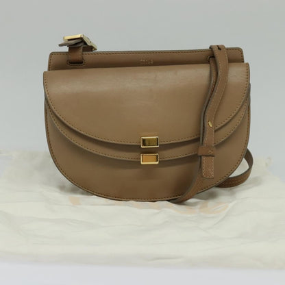Chloe Georgia Shoulder Bag Leather, BEIGE, LEATHER, Shoulder bag
