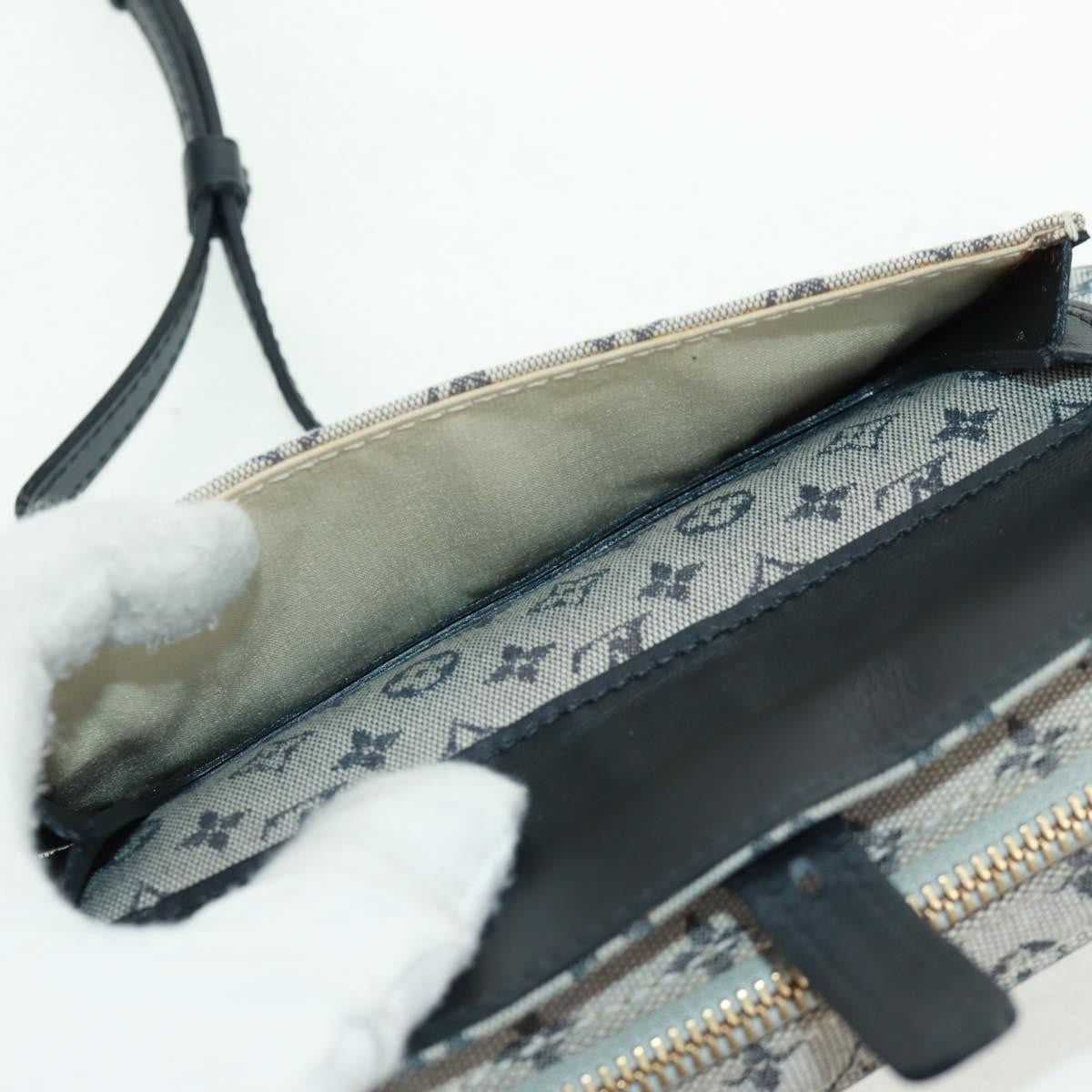 Louis Vuitton Juliette Crossbody Bag Mini Lin, BLUE, CANVAS, Shoulder bag