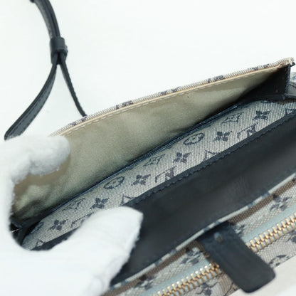 Louis Vuitton Juliette Crossbody Bag Mini Lin, BLUE, CANVAS, Shoulder bag