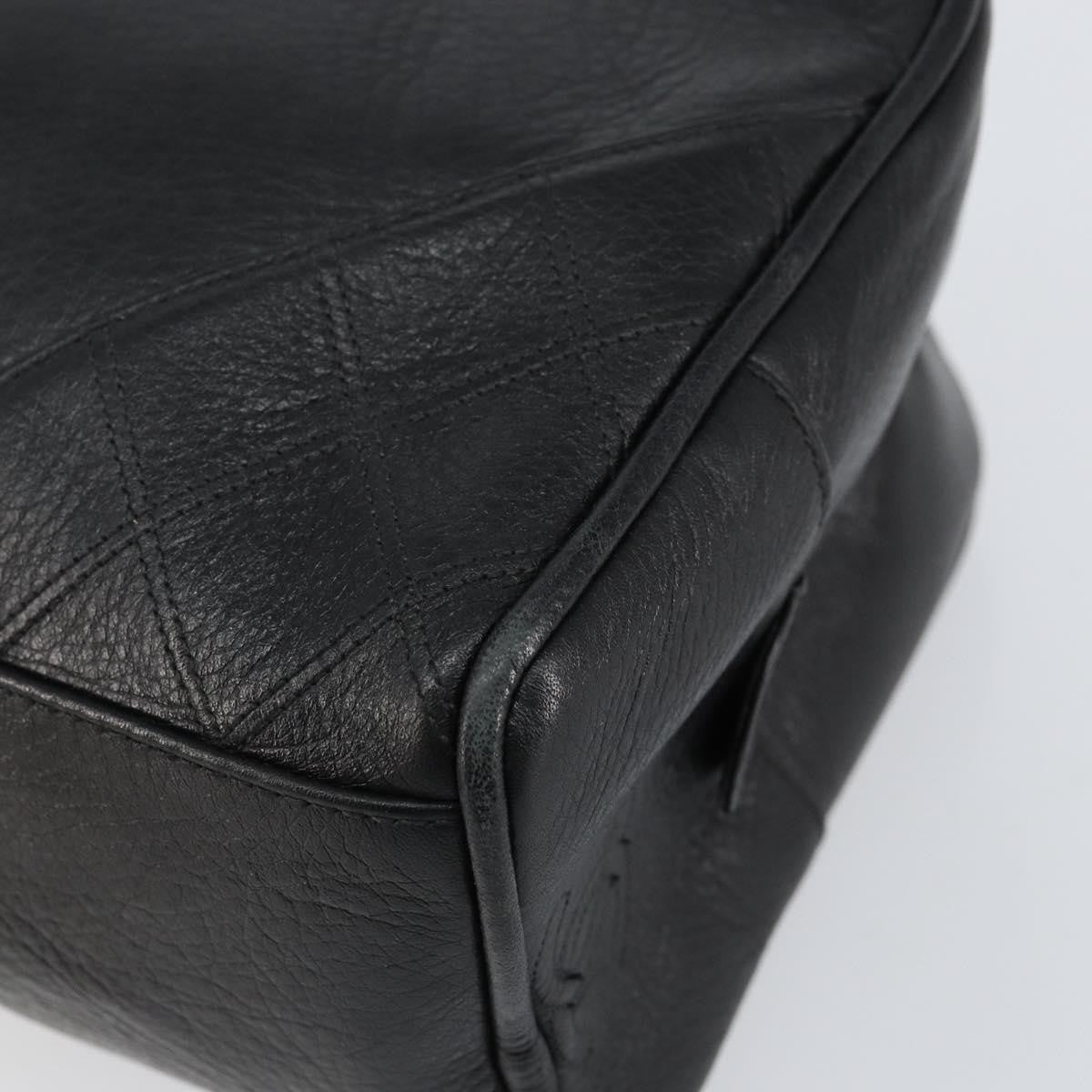 Chanel Vintage Toiletry Pouch Leather, Black, Leather, Clutch