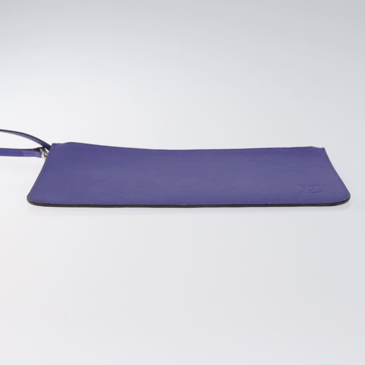 Louis Vuitton Neverfull Pochette Epi Leather, PURPLE, LEATHER, Tote bag