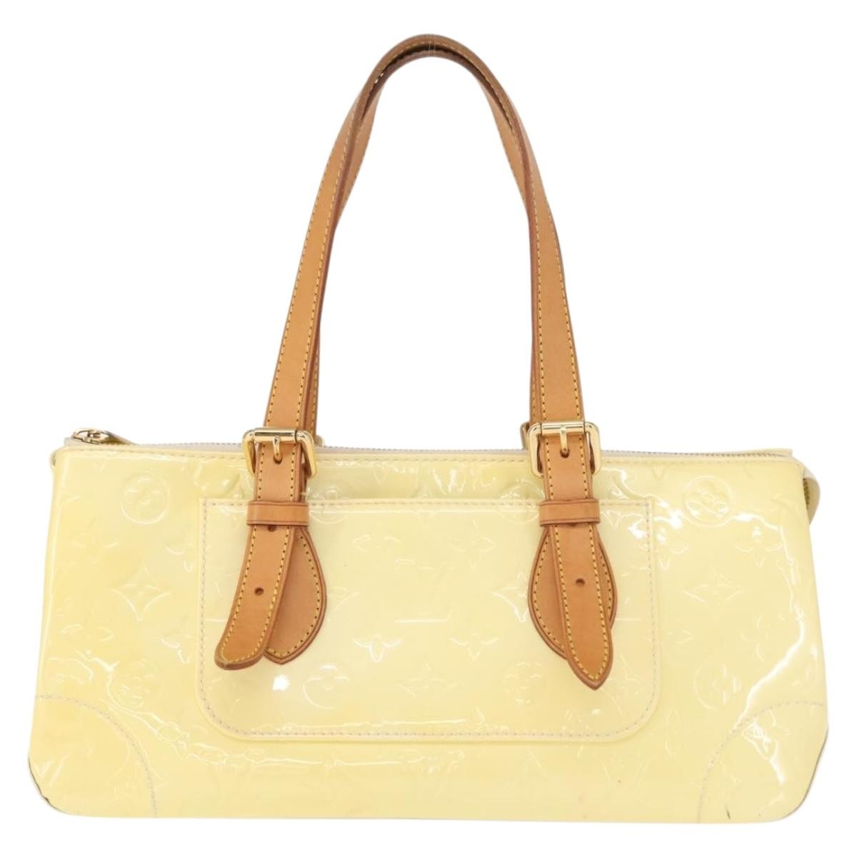 Louis Vuitton Rosewood Avenue Handbag Monogram Vernis, BEIGE, PATENT_LEATHER, Handbag