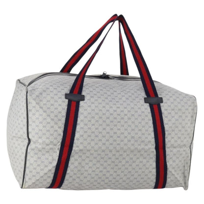 Gucci Web Trim Weekend Duffle Bag GG Coated Canvas, Navy, Canvas, Travel Bag