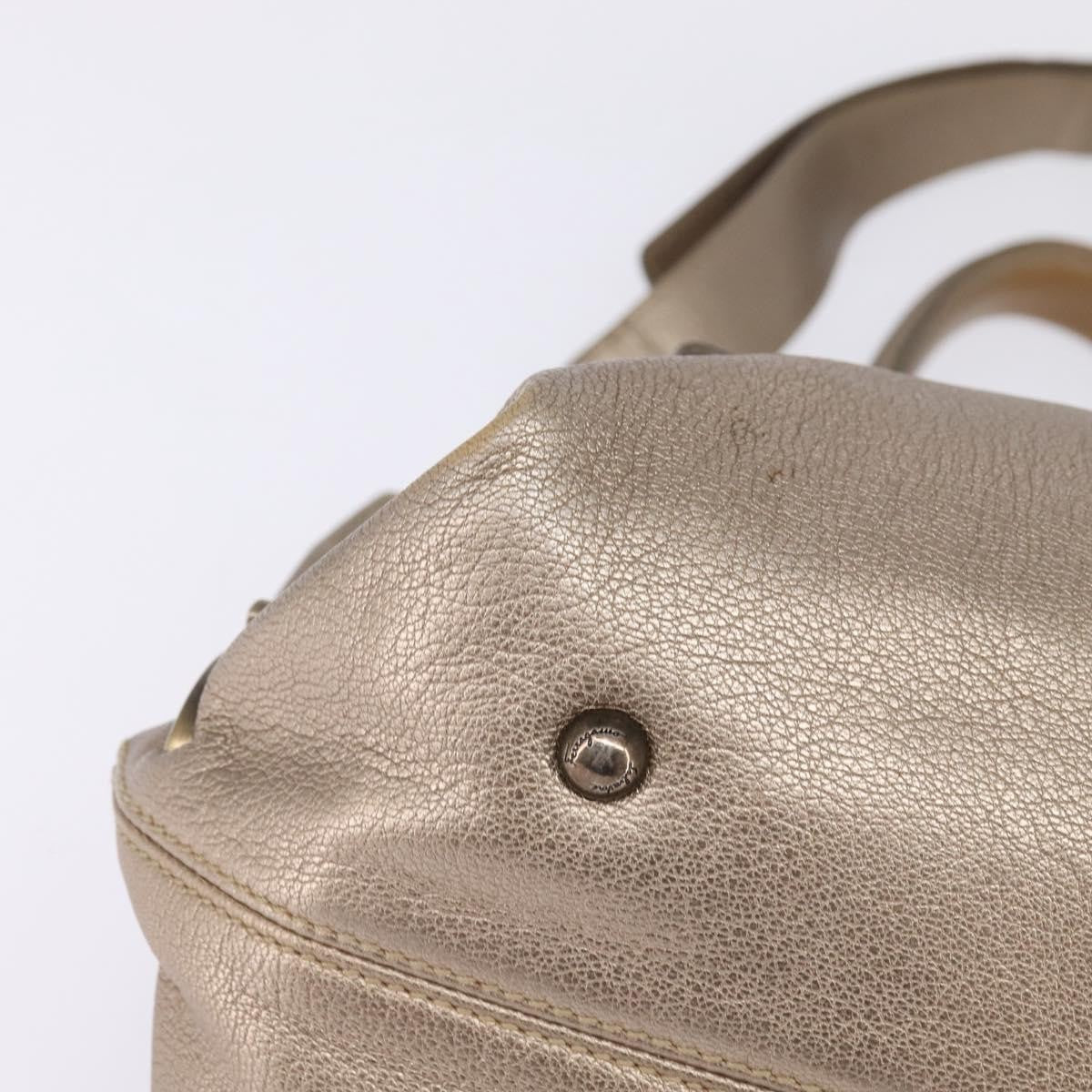 Salvatore Ferragamo Sofia Satchel Leather, BEIGE, LEATHER, Handbag