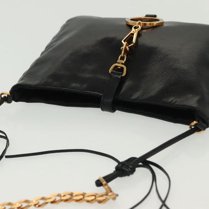 Prada Bow Shoulder Bag Vernice Saffiano Leather, BLACK, LEATHER, Shoulder bag