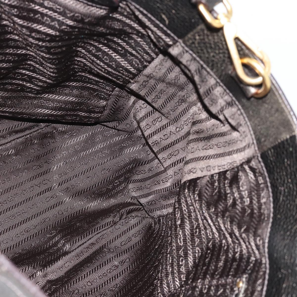 Prada Braided Handle Open Tote Vitello Daino, Gold, Leather, Tote Bag