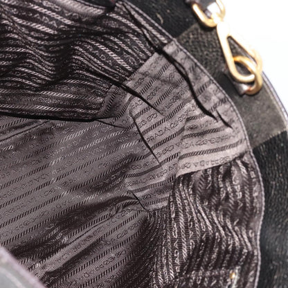 Prada Braided Handle Open Tote Vitello Daino, Gold, Leather, Tote Bag