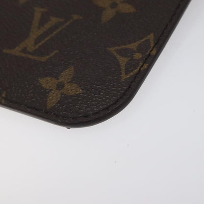 Louis Vuitton Neverfull Pochette Monogram Canvas, BROWN, CANVAS, Tote bag