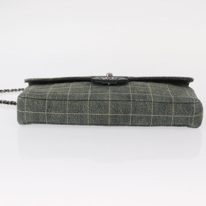 Chanel Chocolate Bar Flap Bag Quilted Denim, BLUE, DENIM_JEANS, Shoulder bag