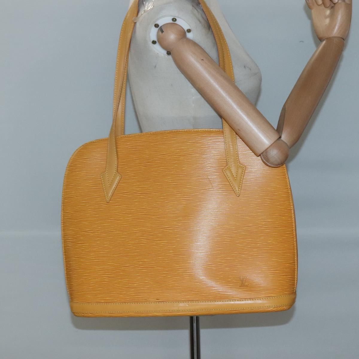 Louis Vuitton Lussac Handbag Epi Leather, YELLOW, LEATHER, Shoulder bag