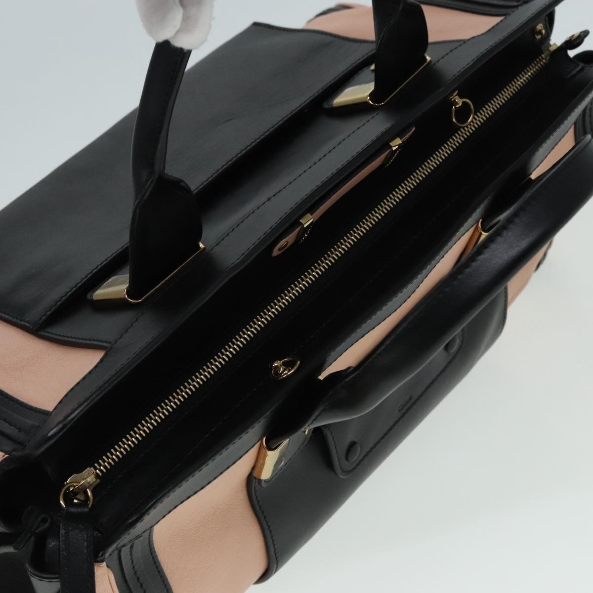 Chloe Alice Satchel Leather, PINK, LEATHER, Handbag