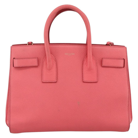 Saint Laurent Sac de Jour Bag Leather, PINK, LEATHER, Handbag