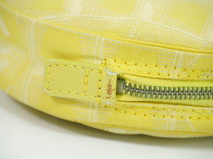 Chanel Travel Line Round Wristlet Nylon, YELLOW, CANVAS, Travel bag