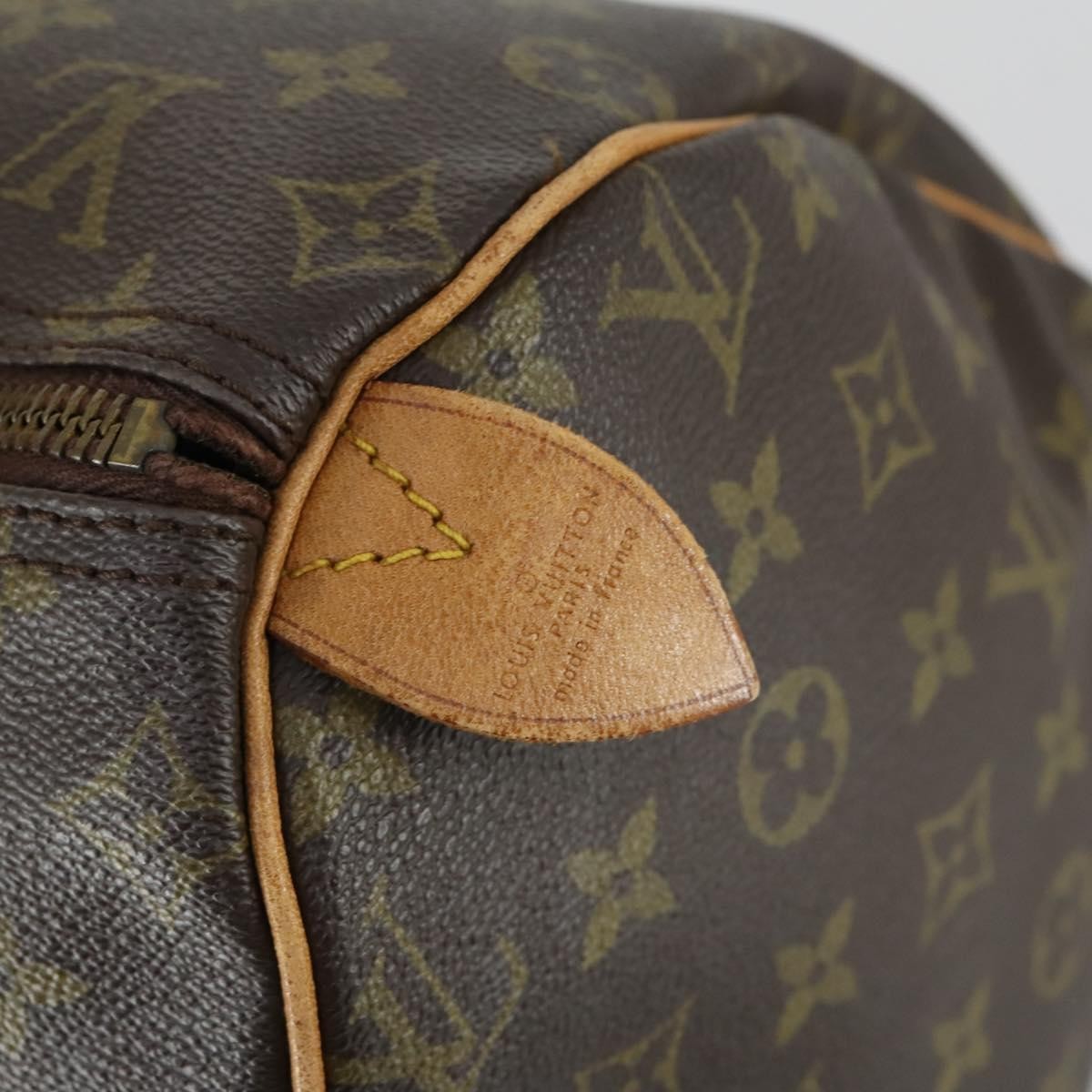 Louis Vuitton Speedy Handbag Monogram Canvas, BROWN, CANVAS, Travel bag