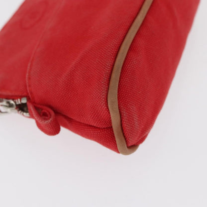 Hermes Bolide Travel Pouch Canvas, RED, CANVAS, Clutche & pouche