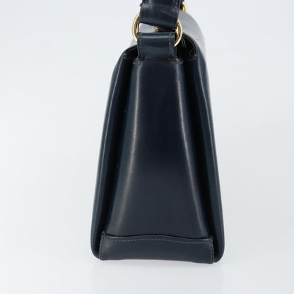 Gucci Vintage Convertible Box Crossbody Bag Leather, NAVY, LEATHER, Handbag