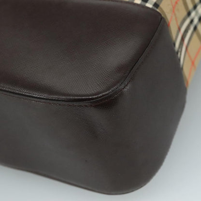 Burberry Nova check Shoulder bag Canvas and Leather, BEIGE, CANVAS, Shoulder bag