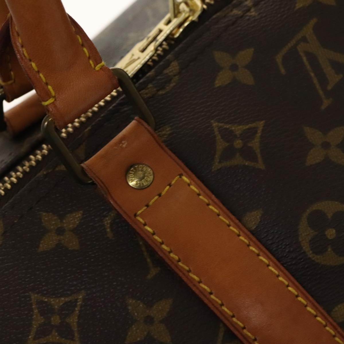 Louis Vuitton Keepall Bag Monogram Canvas, BROWN, CANVAS, Travel bag