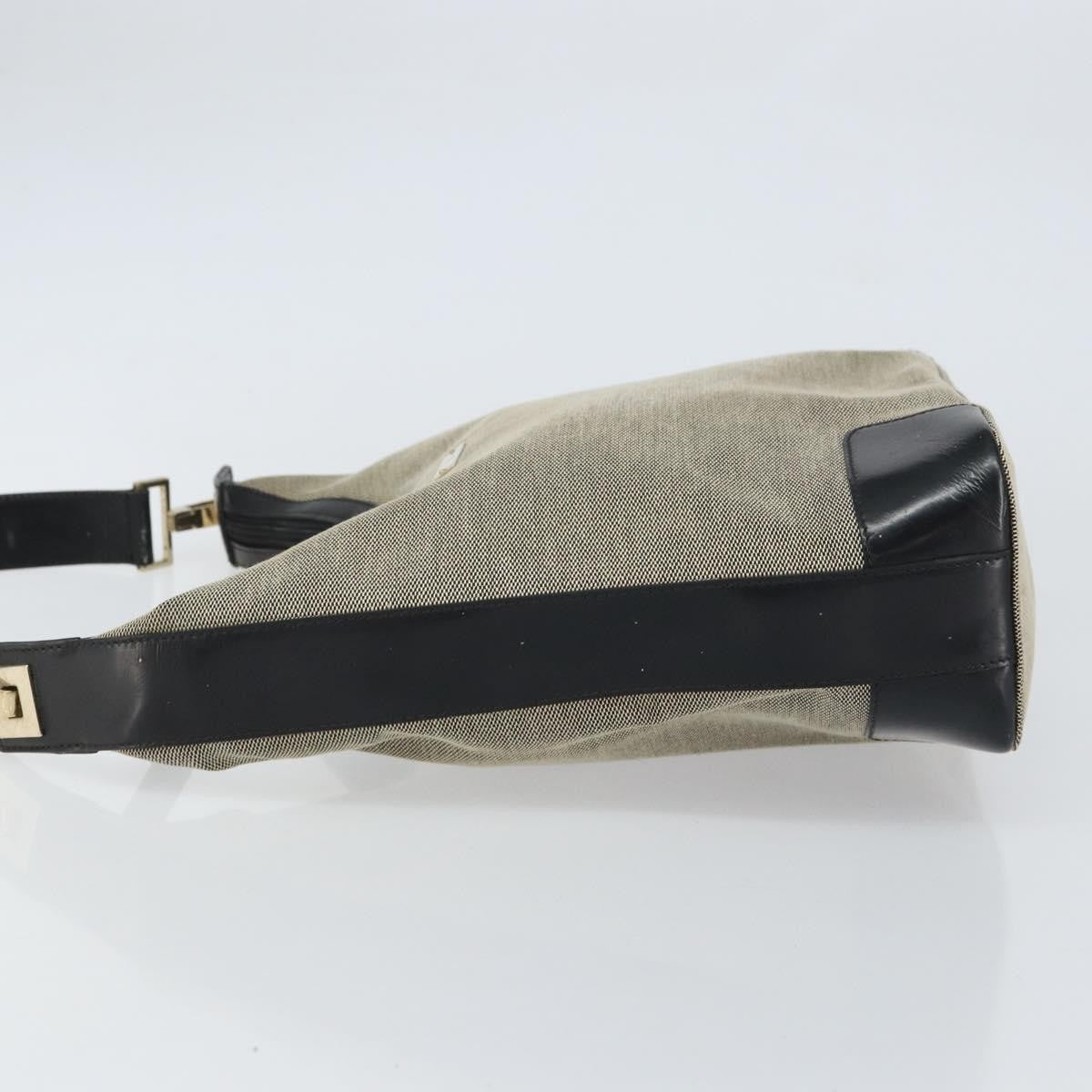 Gucci Vintage Hobo Canvas, GRAY, CANVAS, Shoulder bag