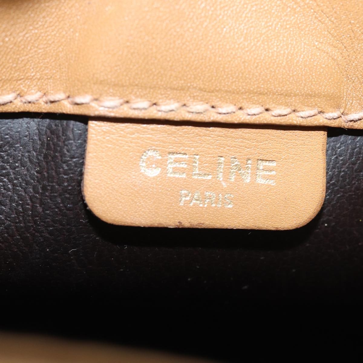 Celine Macadam Shoulder Bag Canvas, BEIGE, CANVAS, Shoulder bag