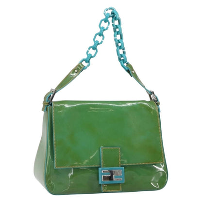 Fendi Forever Big Mama Bag Patent, GREEN, PATENT_LEATHER, Shoulder bag