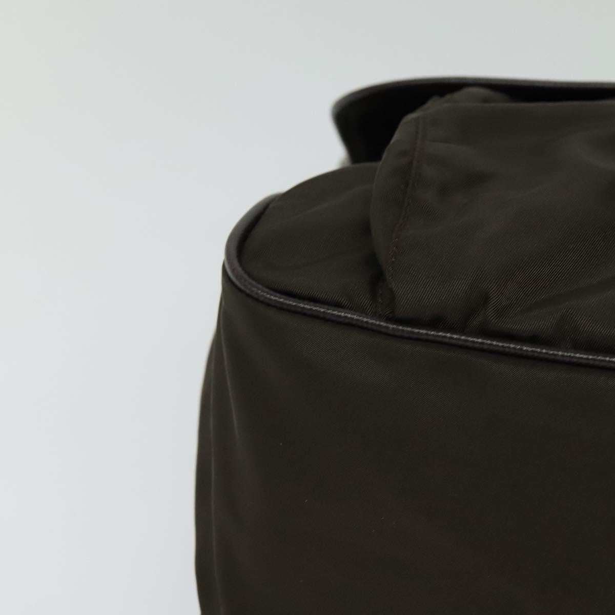 Prada Vintage Flap Shoulder Bag Nylon, Khaki, Nylon, Shoulder Bag