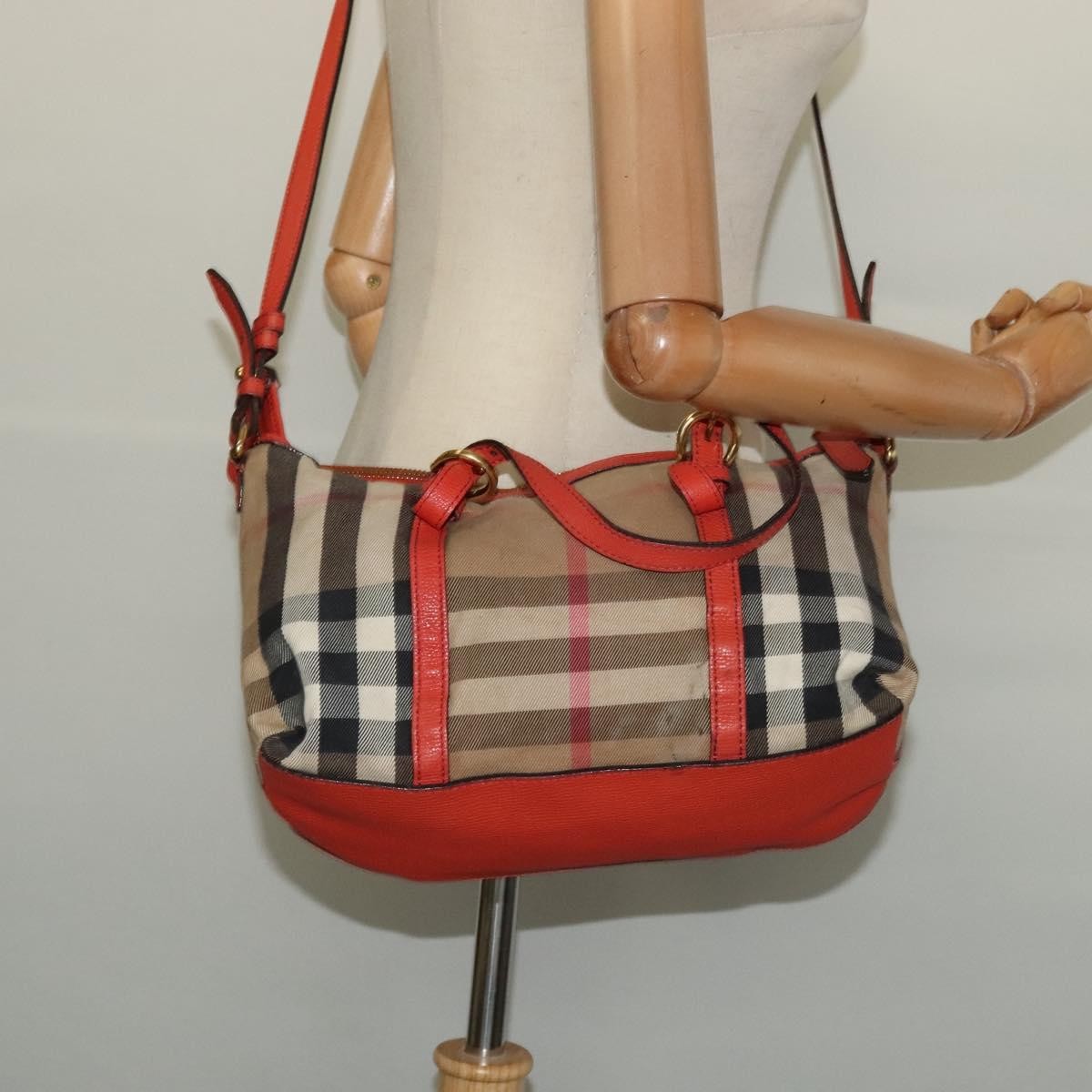 Burberry Bridle House Salisbury Tote Nova Check Canvas, BEIGE, CANVAS, Tote bag