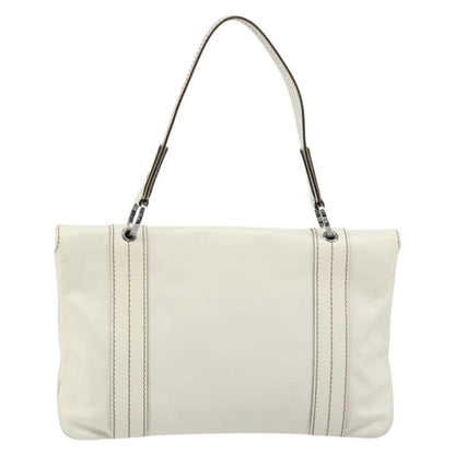 Gucci Vintage Handbag Leather, WHITE, LEATHER, Handbag