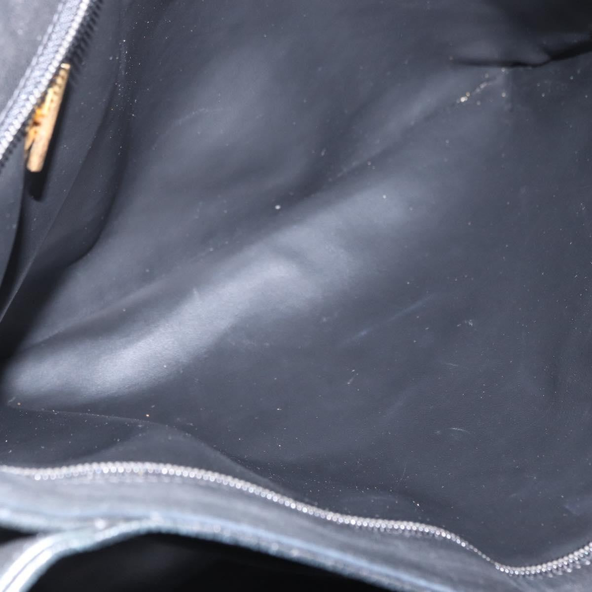 Bally Vintage Tote Bag Quilted Leather, Black, Leather, Tote Bag