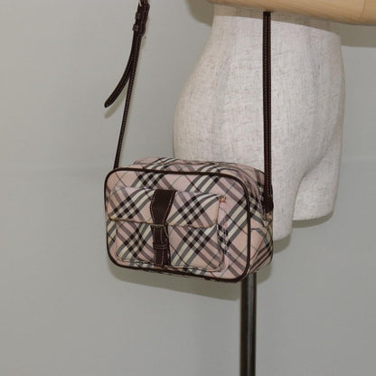 Burberry Nova Check Blue Label Nylon, PINK, CANVAS, Travel bag
