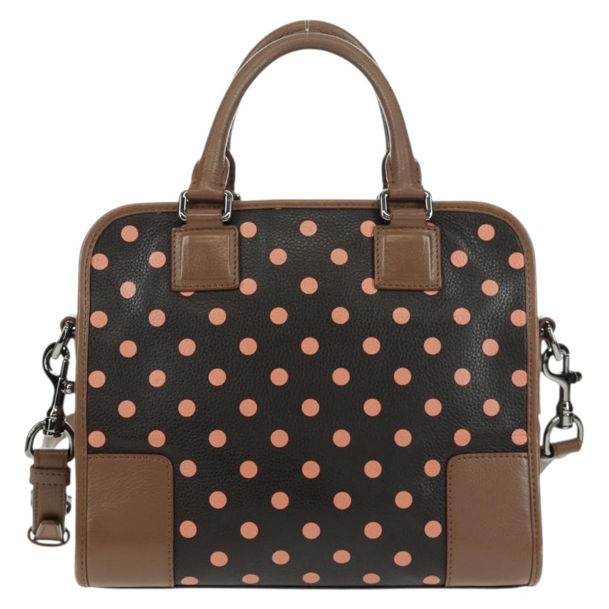 Loewe Cruz Bag Printed Leather, BROWN, LEATHER, Handbag