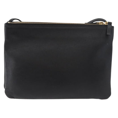 Celine Trio Crossbody Bag Leather, Black, Leather, Shoulder Bag