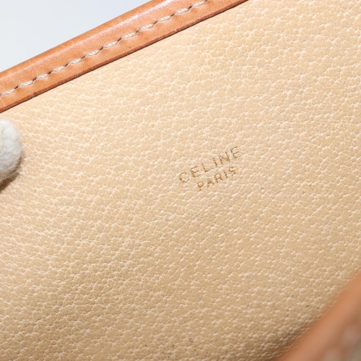 Celine Circle Logo Macadam Pouch Canvas and Leather, BEIGE, CANVAS, Clutche & pouche