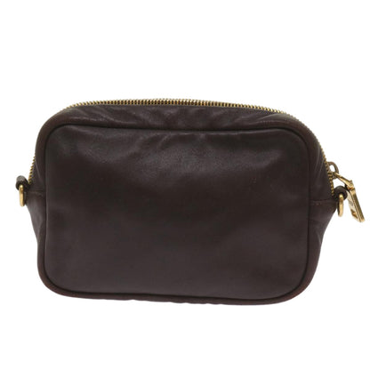 Prada Bow Camera shoulder Bag Leather, ORANGE, LEATHER, Shoulder bag