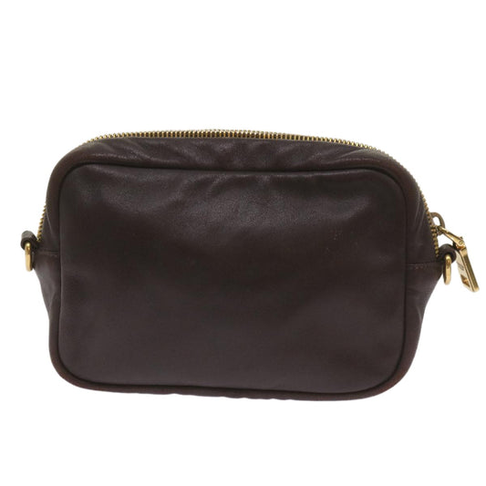 Prada Bow Camera shoulder Bag Leather, ORANGE, LEATHER, Shoulder bag
