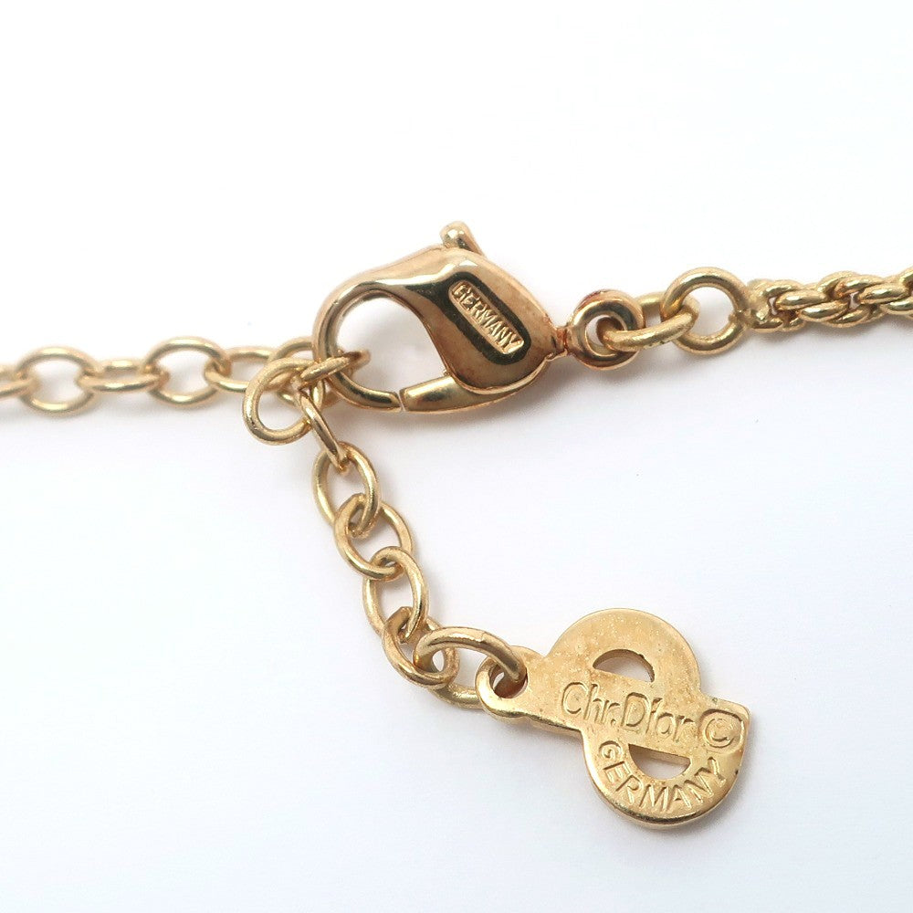 Christian Dior Vintage CD Pendant Necklace Metal, GOLD, GOLD_PLATED, Necklace