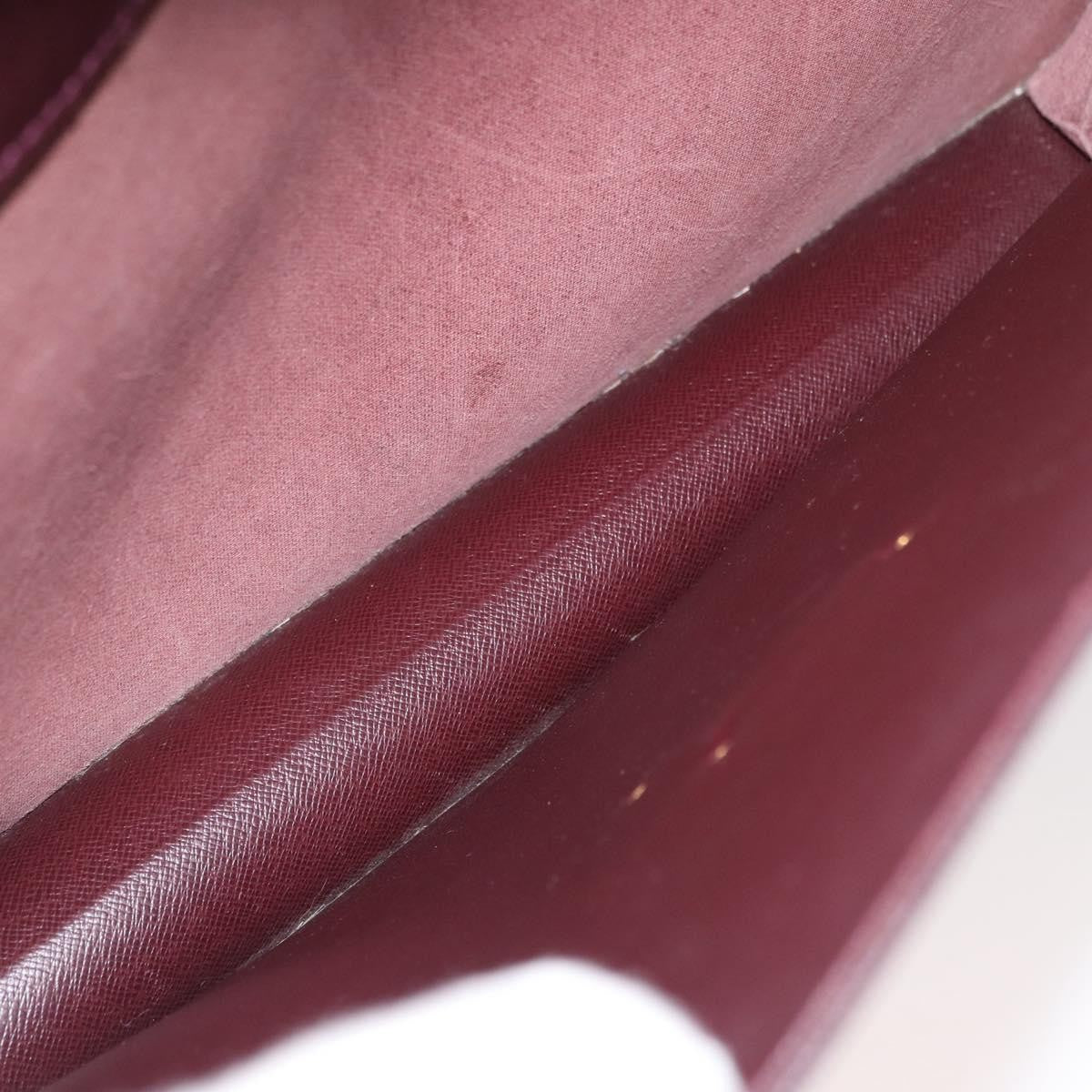 Louis Vuitton Serviette Kourad Briefcase Taiga Leather, Burgundy, Leather, Briefcase