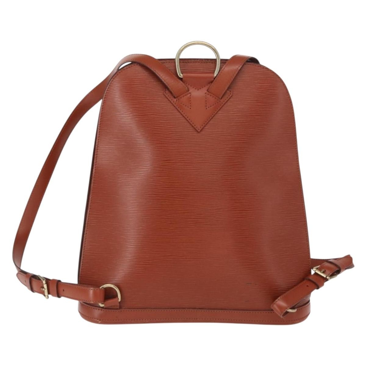 Louis Vuitton Gobelins Backpack Epi Leather, BROWN, LEATHER, Backpack