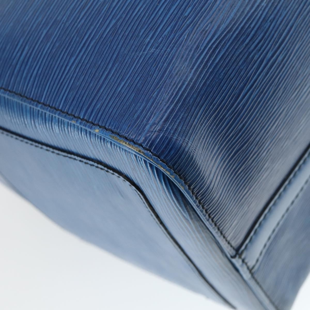 Louis Vuitton Keepall Bag Epi Leather, BLUE, LEATHER, Travel bag
