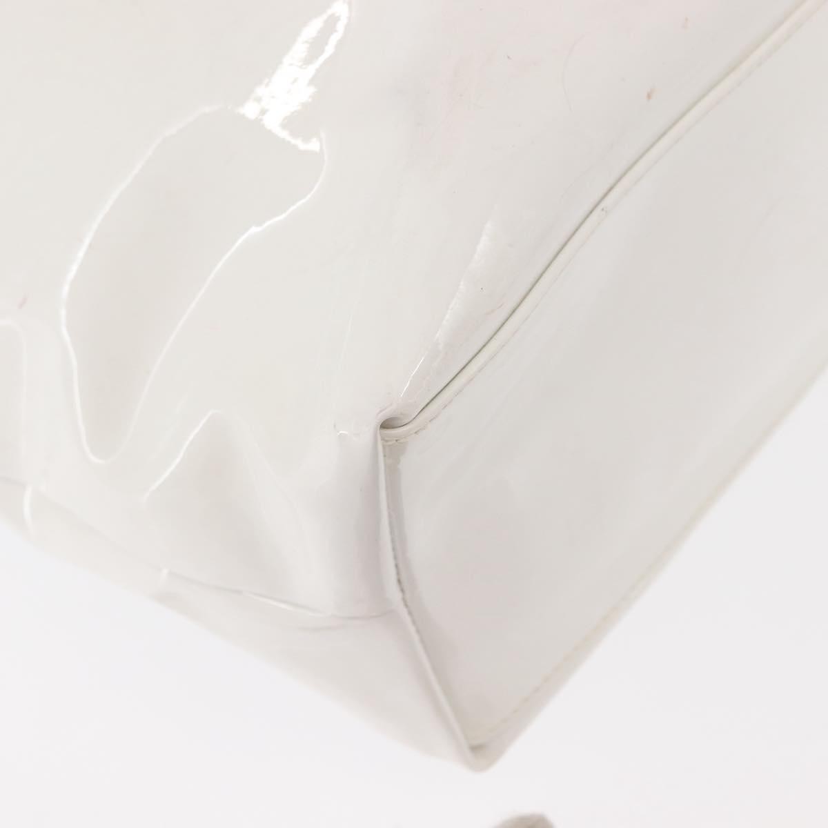 Salvatore Ferragamo Gancini Tote Patent leather, WHITE, PATENT_LEATHER, Tote bag