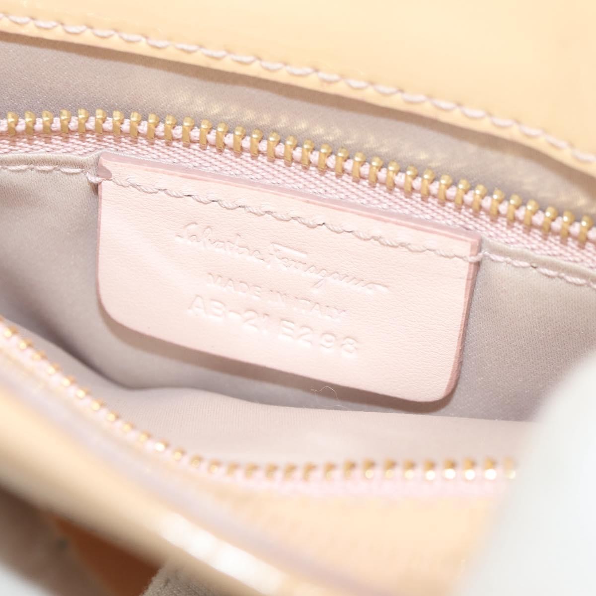 Salvatore Ferragamo Convertible Vara Bow Tote Patent Leather, BEIGE, PATENT_LEATHER, Tote bag