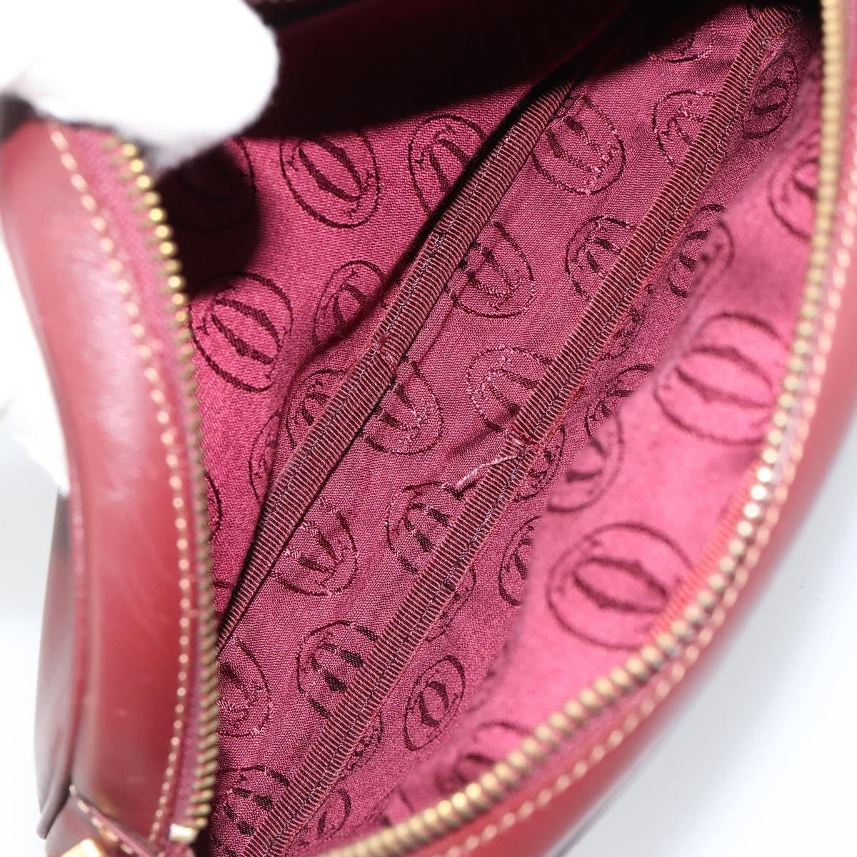 cartier Must de Cartier Shoulder Bag Leather, BURGUNDY, LEATHER, Shoulder bag