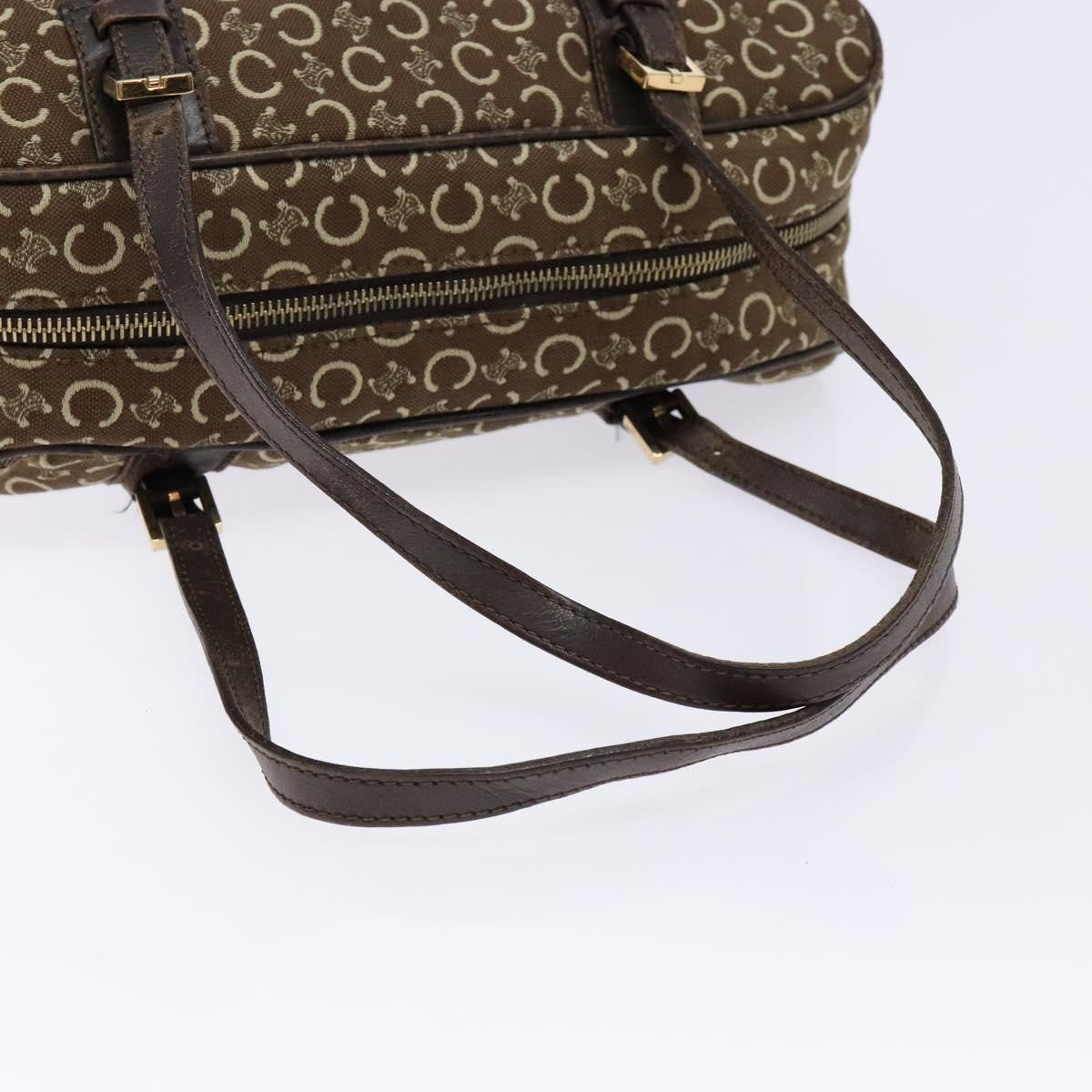 Celine Vintage Macadam Handbag Macadam, BROWN, CANVAS, Handbag